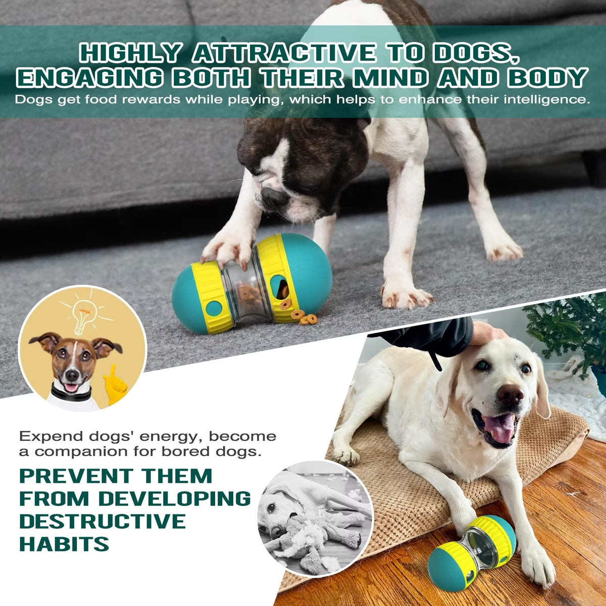 Dog Oval Slow Feeder Toy