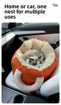 Car pet bed, Portable Warm Pet Handbag Deep Sleep Pet Nest