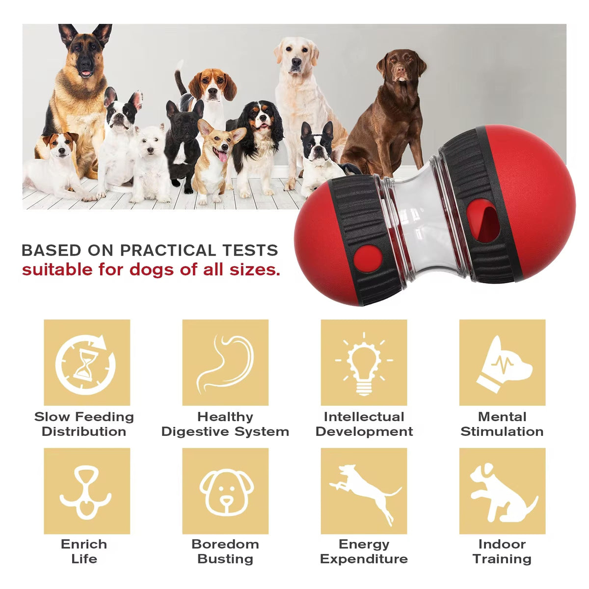 Dog Oval Slow Feeder Toy