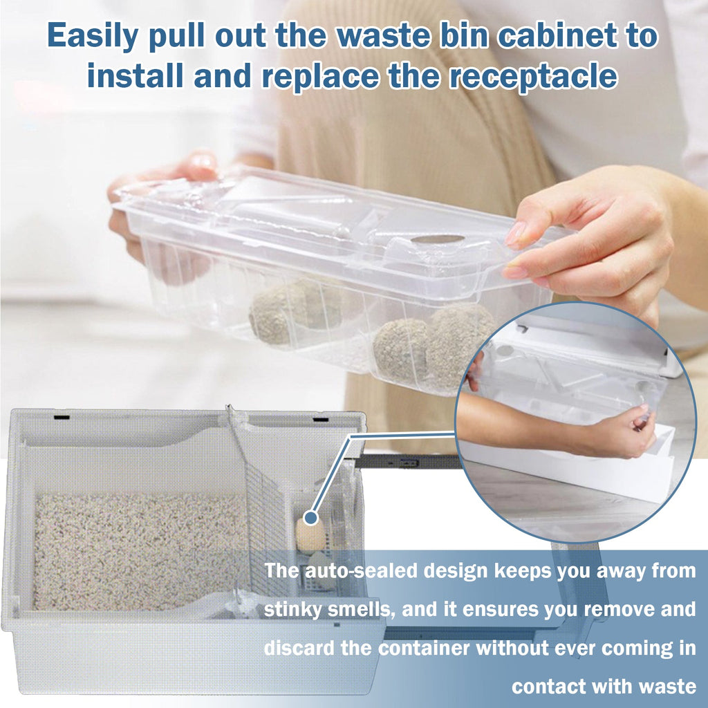 Semi-automatic Cat Litter Box  Pull and Slide rake for Waste Cleaning best design