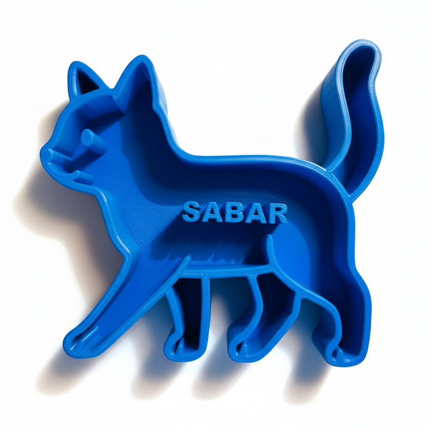Personalized Pet Puzzle Feeder Bowl | Cat Shaped