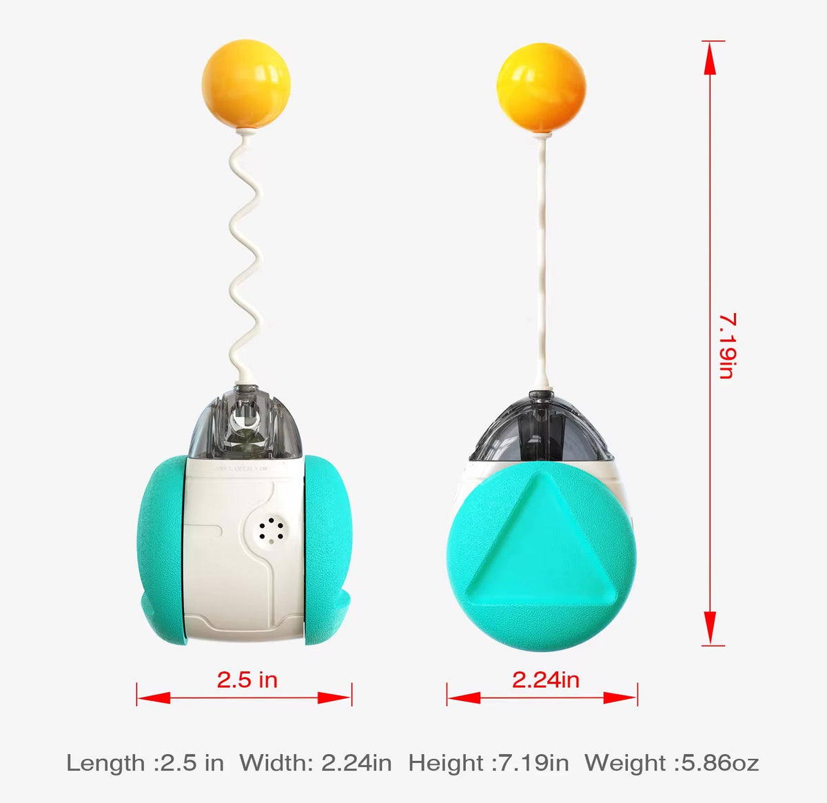 Pet Interactive Wobble Squeaky Toy