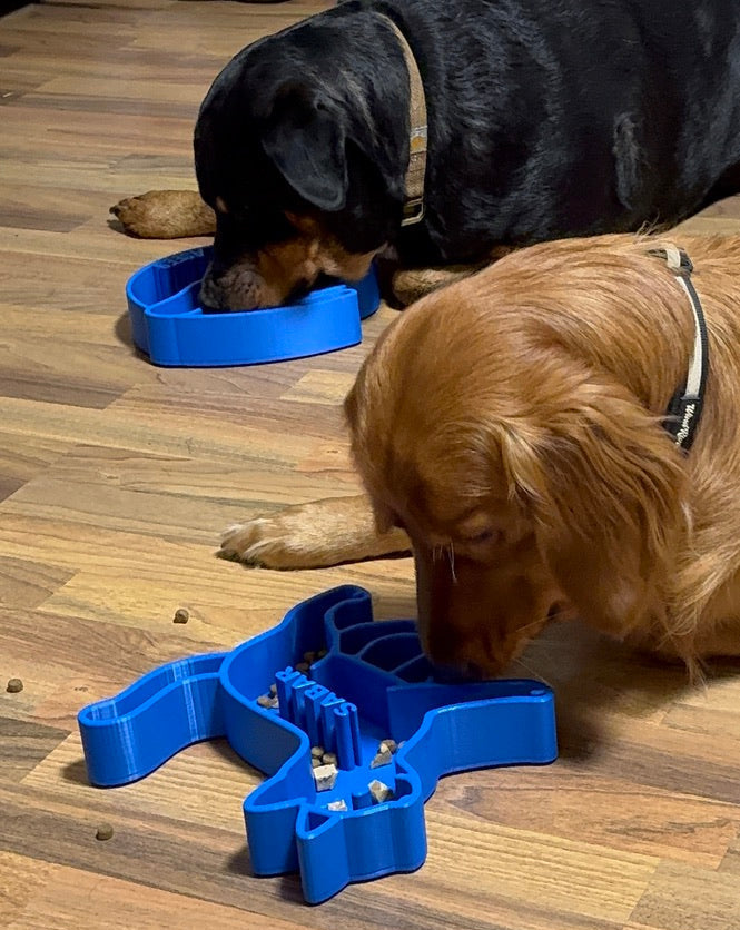 Personalized Pet Puzzle Feeder Bowl | Cat Shaped