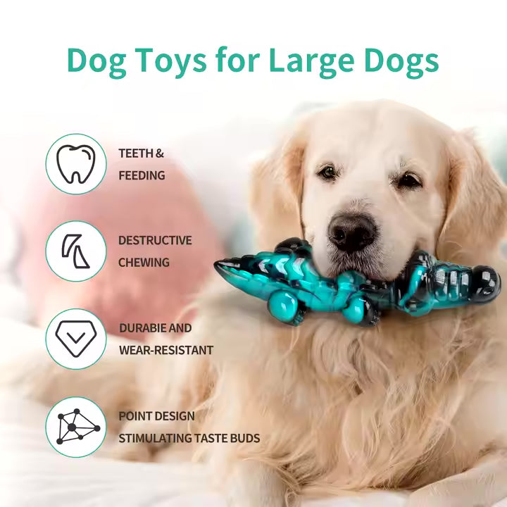 Crocodile Dog Chew Toy for Aggressive Chewers