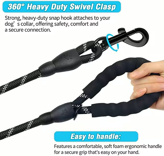 Reflective Dog Leash for Night Walks