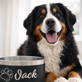 Gamelle personnalisée pour chien et chat noire
