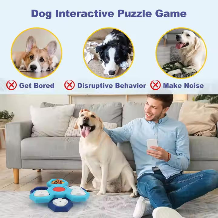 Dog Puzzle Feeder Toy | Honeycomb Design