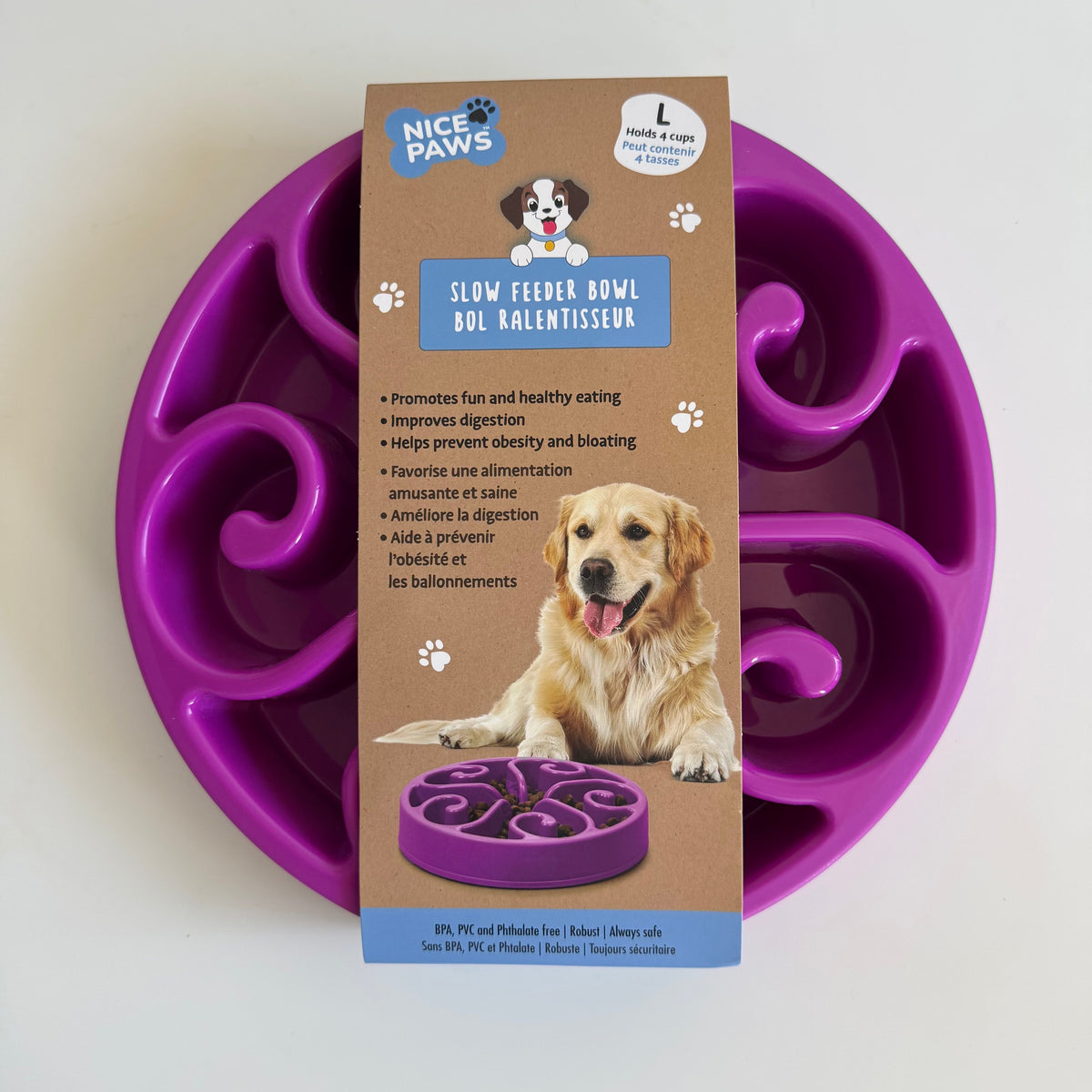 Dog Slow Feeder Bowl | Flower Design
