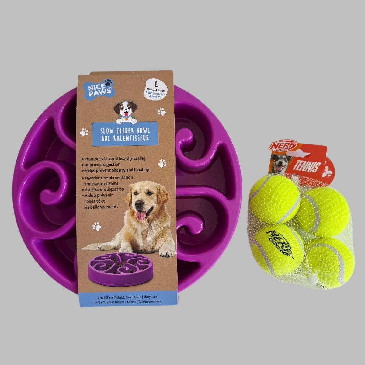 Dog Slow Feeder Bowl | Flower Design