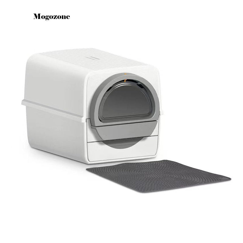 Semi-automatic Cat Litter Box  Pull and Slide rake for Waste Cleaning best design