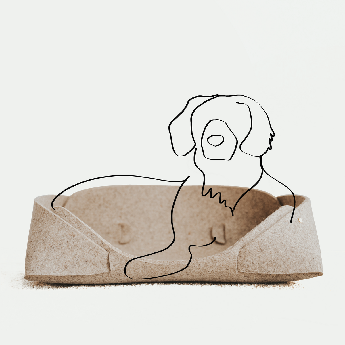 Panier pour animaux et maison en feutre de laine 20x15 | Design minimaliste | MATT™