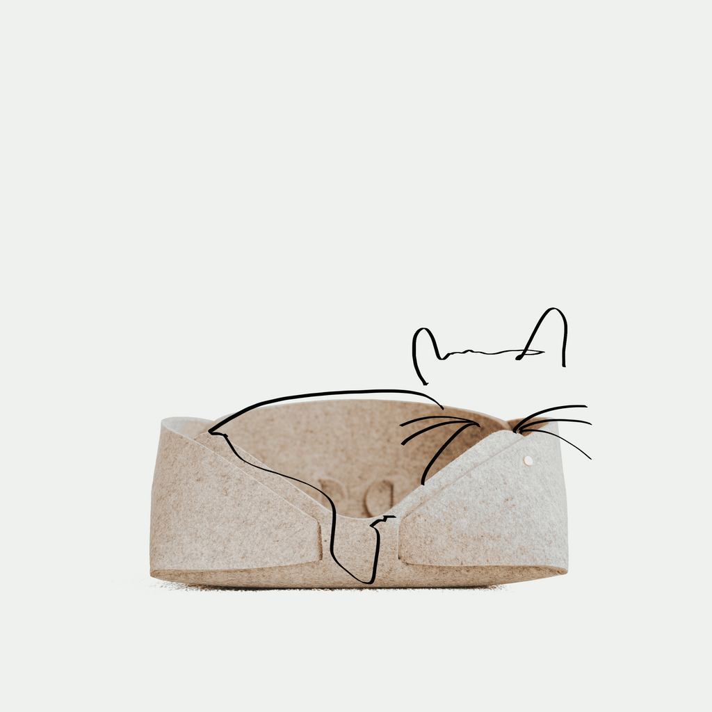 Panier pour animaux & maison en feutre de laine 14x12  | MATT™