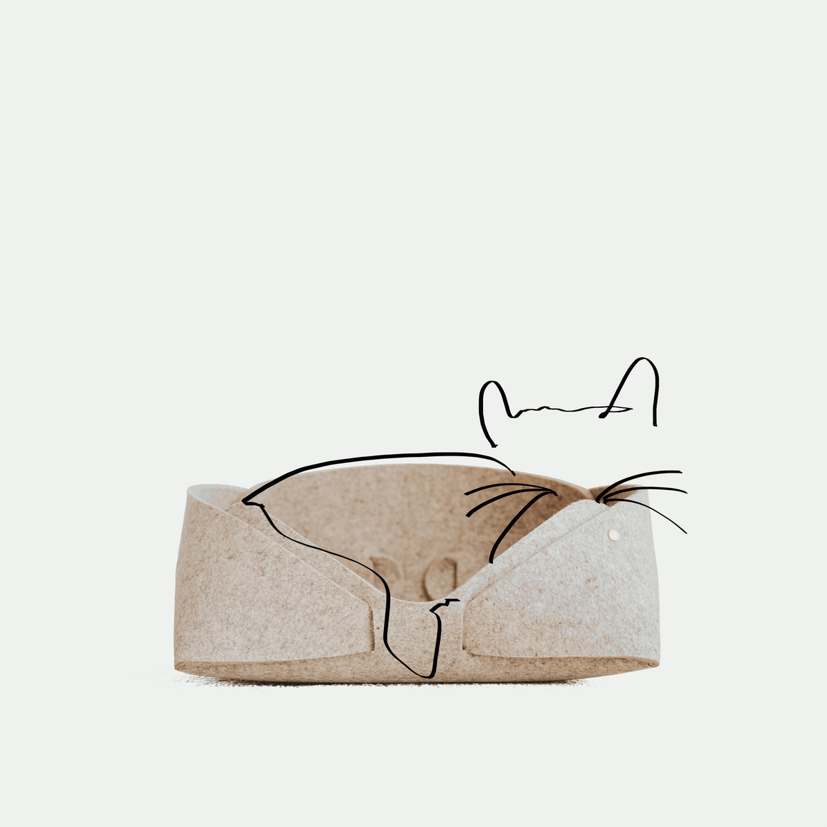 Panier pour animaux & maison en feutre de laine 14x12  | MATT™