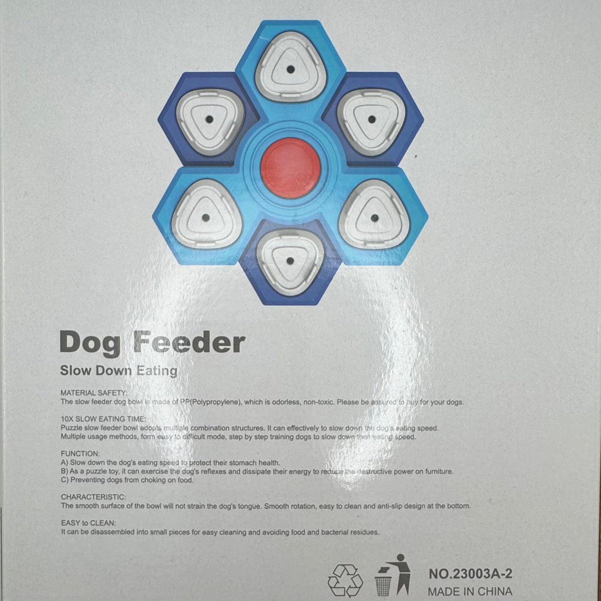 Dog Puzzle Feeder Toy | Honeycomb Design