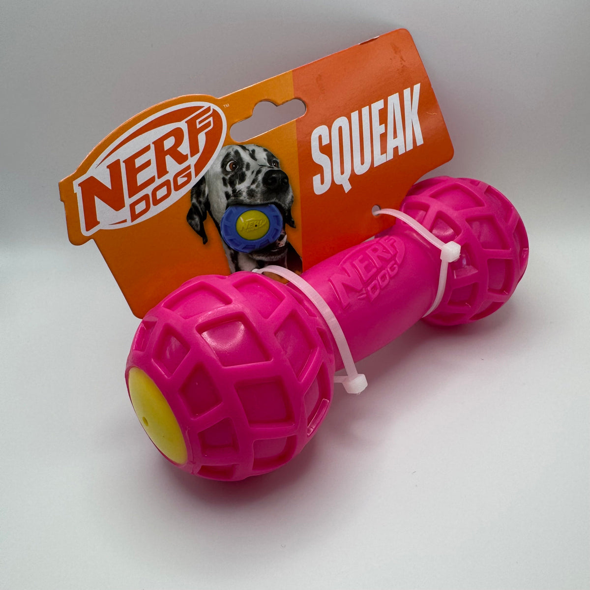 Squeaky Dog Barbell Toy for Aggressive Chewers