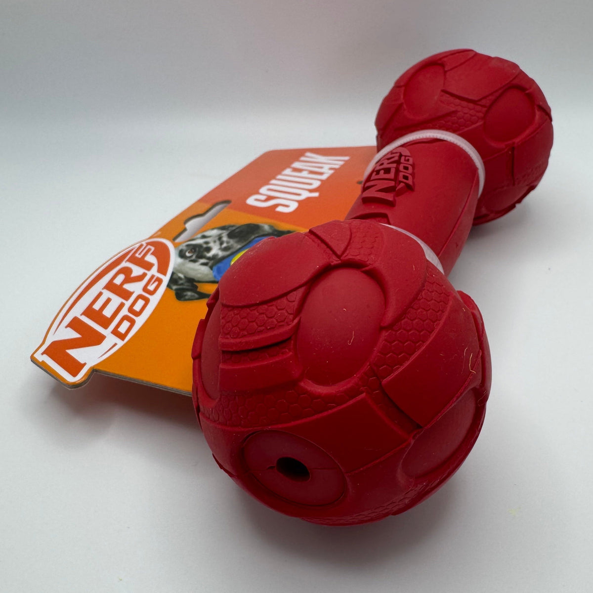 Squeaky Dog Barbell Toy for Aggressive Chewers
