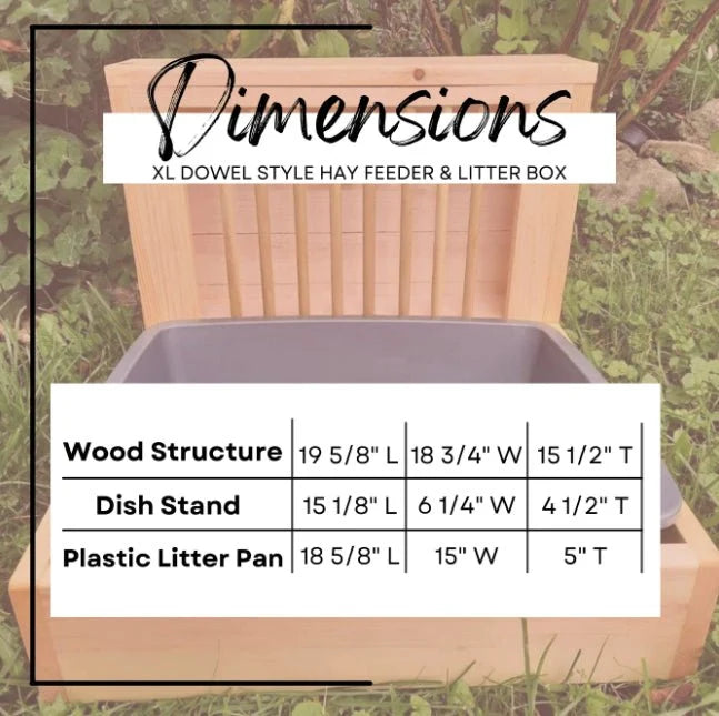 Rabbit Hay Feeder & Litter Box (XL Dowel)