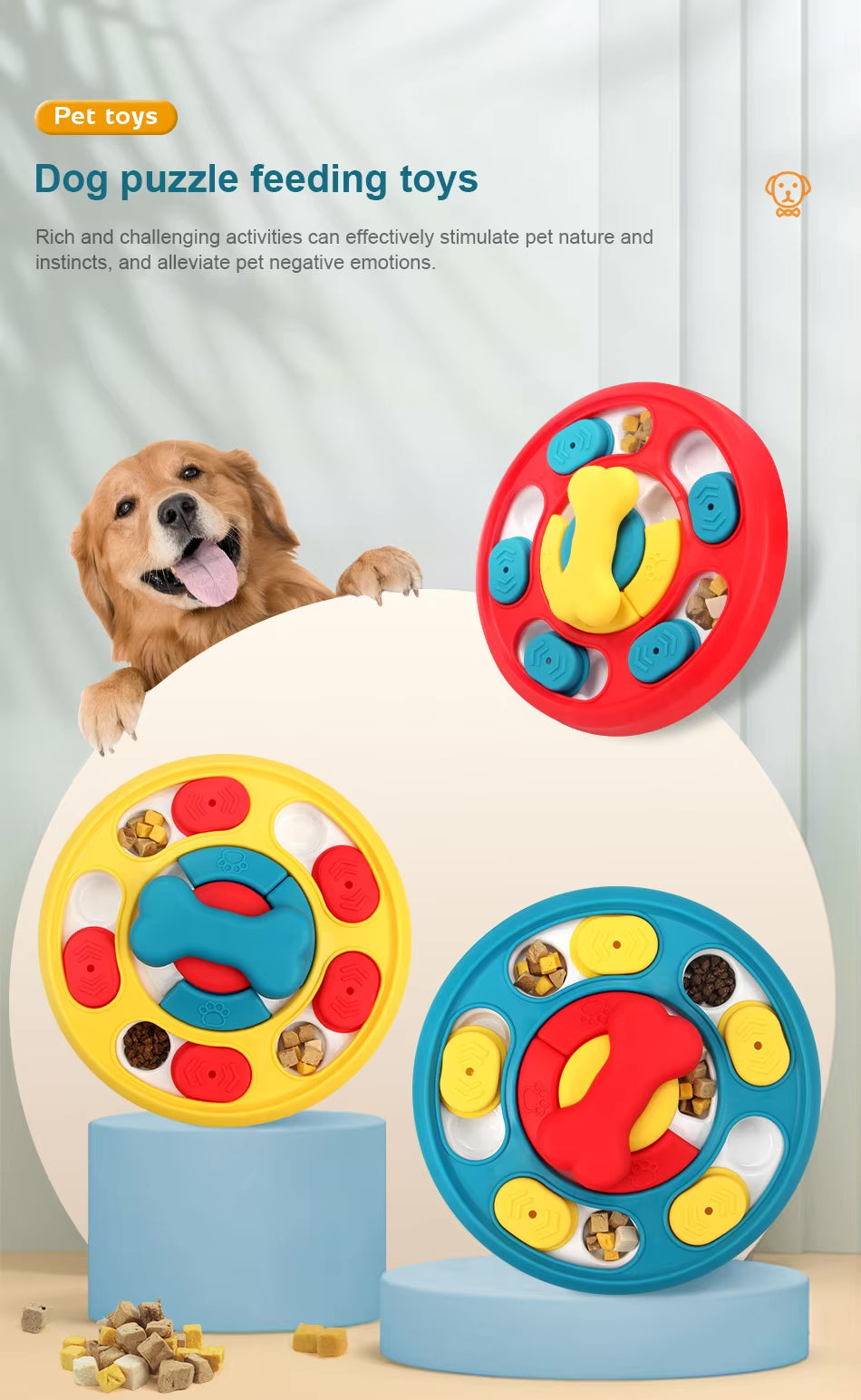 Dog Round Puzzle Feeder Toy