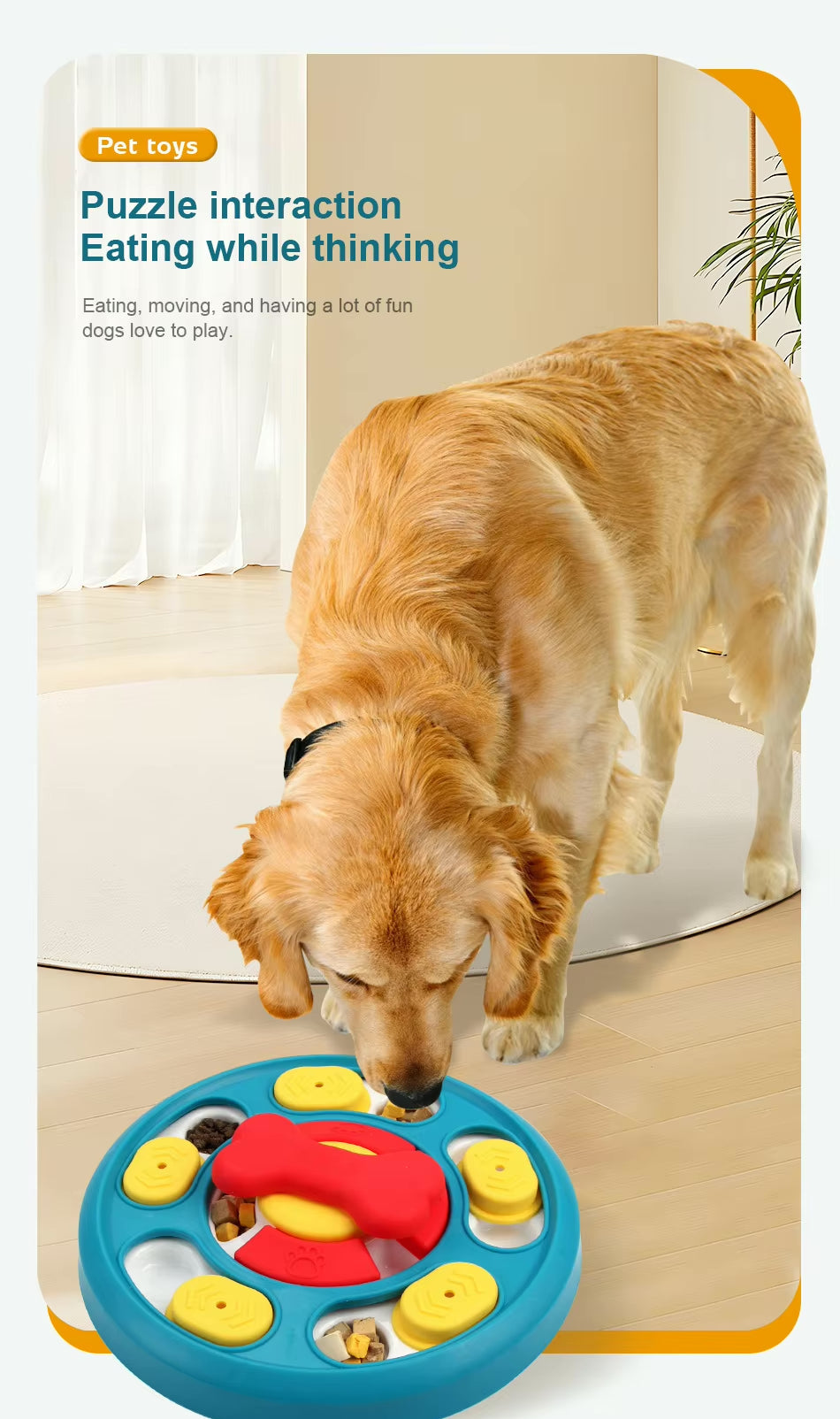 Dog Round Puzzle Feeder Toy