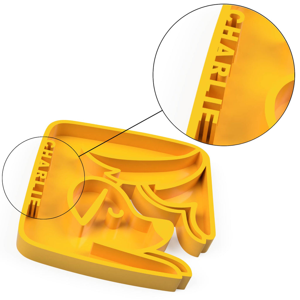 Personalized Pet Puzzle Feeder Bowl | Dog Shaped