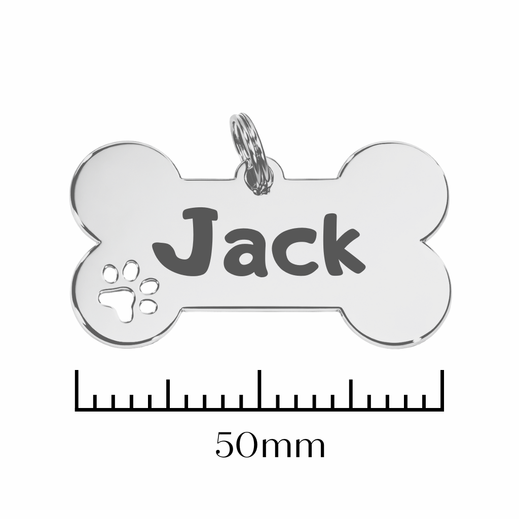 Médaille os extra-large argent  personnalisée