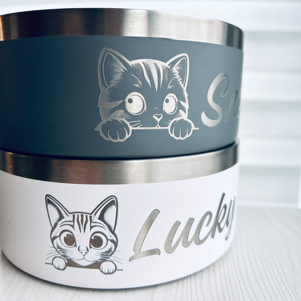 Gamelle personnalisée pour chien et chat grise